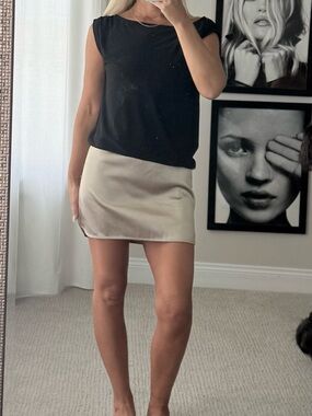 The Limited black and gold Mini Skirt dress - Sleek Straight Cut